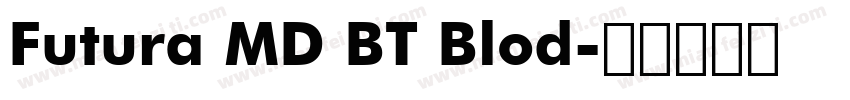 Futura MD BT Blod字体转换